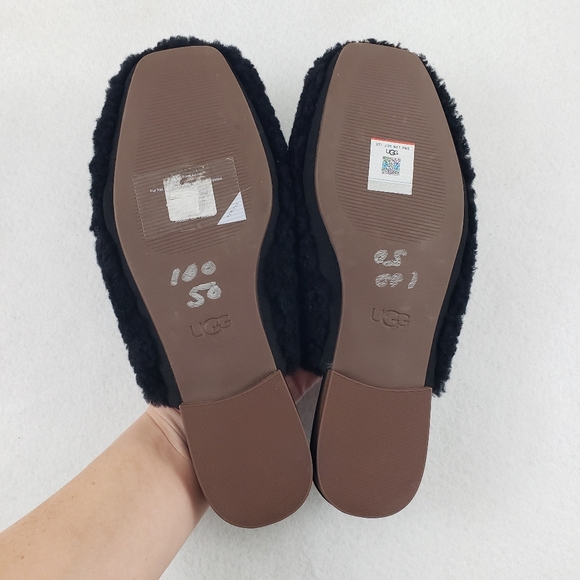 UGG NWOB Janaya Cozy Mule Slip On Slippers Black Women's Size 9 - Picture 8 of 11